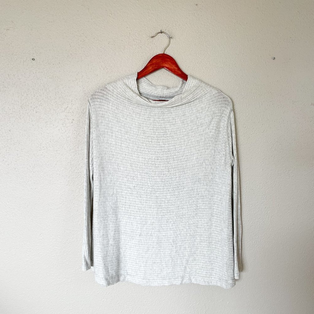 We The Free Grey Ribbed Lover Split Back Tunic